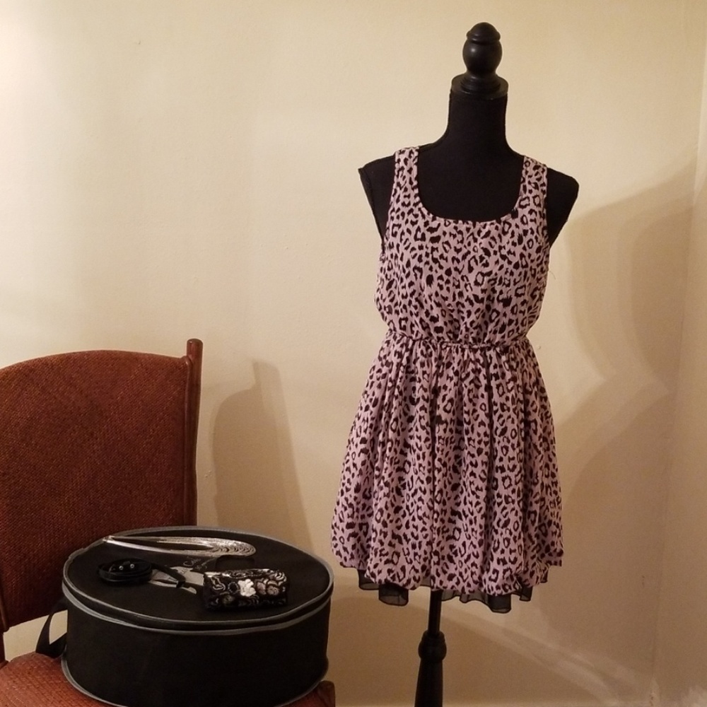 Pale Pink & Black Dress